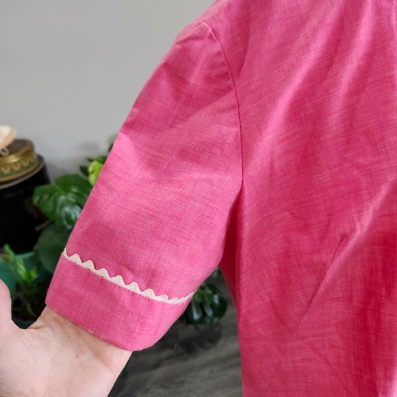 Vintage 1960's Bubblegum Pink Mod Shift Dress, Handmade - Picture 5 of 9